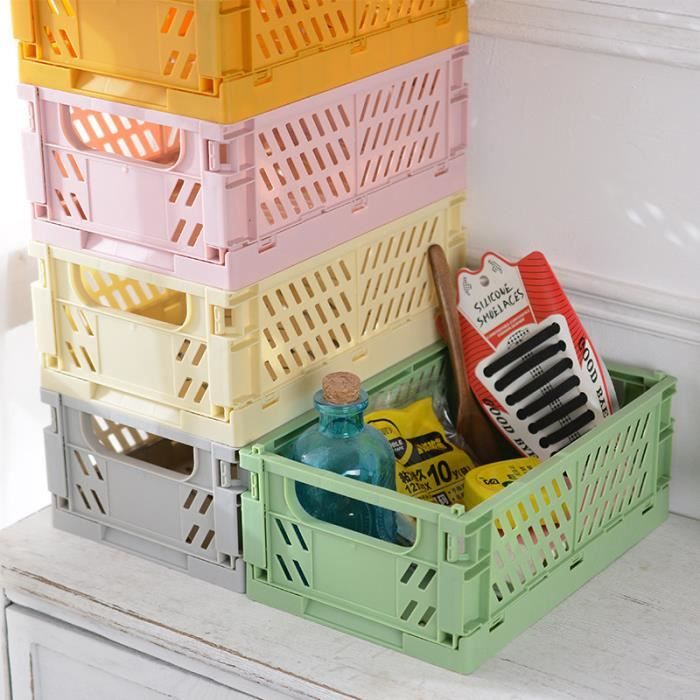 Panier De Rangement En Plastique - 12 Pièces, Plusieurs Couleurs - Pour Cuisine