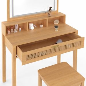 Coiffeuse LUIS IDMarket - Miroir Rabattable, Design Industriel
