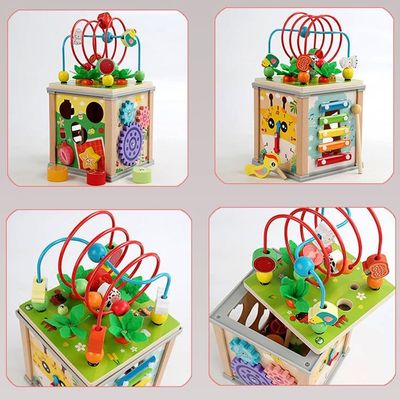 Cube d'Activité Bébé Jouet Bebe 1 an | Jouets Montessori en Bois Bébé 1 2 3 ans | Jouets Éveil Cadeaux pour tout-petit garçon fille - Jeux - Jouets