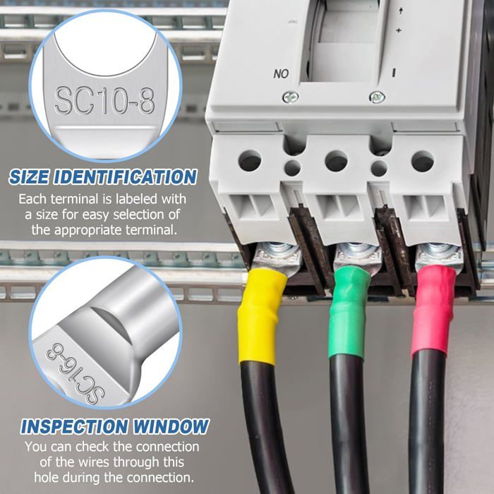 Cosse Tubulaire Lot De 6 Cosses Tubulaires AUPROTEC 35mm² - Trou M10 En Cuivre Étamé Pour Connexions Électriques Connecteur Câble 35mm Cosse Tubulaire Lot De 6 Cosses Tubulaires AUPROTEC 35mm² - Trou M10 En Cuivre Étamé Pour Connexions Électriques Connecteur Câble 35mm