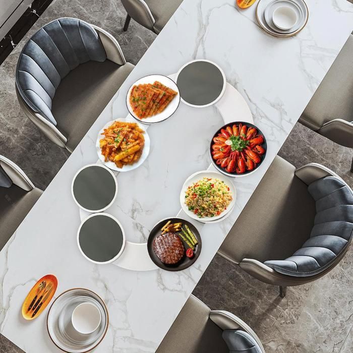 Plateau Tournant 360° Extensible Pour Table - Idéal Fêtes, Repas En Famille, 8 Plats, Silencieux