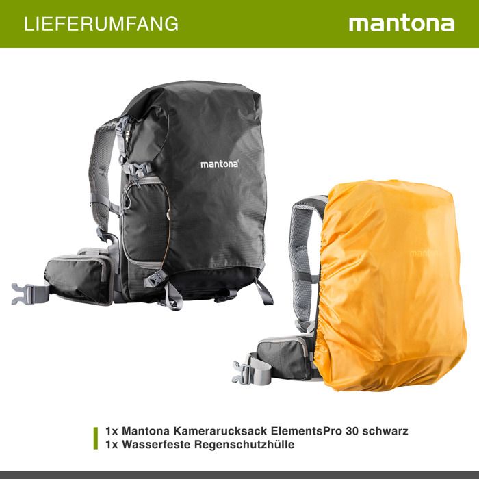 Mantona ElementsPro 50 Outdoor et sac à dos pour appareil photo gris