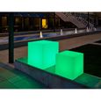 Cube lumineux MOOVERE 53cm outdoor Solaire+Batterie rechargeable LED/RGB-0