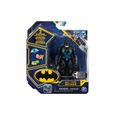 Coffret Figurine Bat Tech Batman 10 cm Tenue Noir Et bleu Avec 3 Accessoires DC Set Personnage Super Heros Nouveaute-0