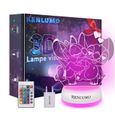 KENLUMO Veilleuse Stitch Lampe de nuit Stitch Angel Lampe de chevet LED télécommande Touchez pour changer de couleur 16 couleurs-0