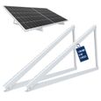 NuaSol Support pour panneau solaire jusqu'à 118 cm - Toit plat PV - Réglable de 0 à 90 ° - Kit - Aluminium - Matériel de montage-0