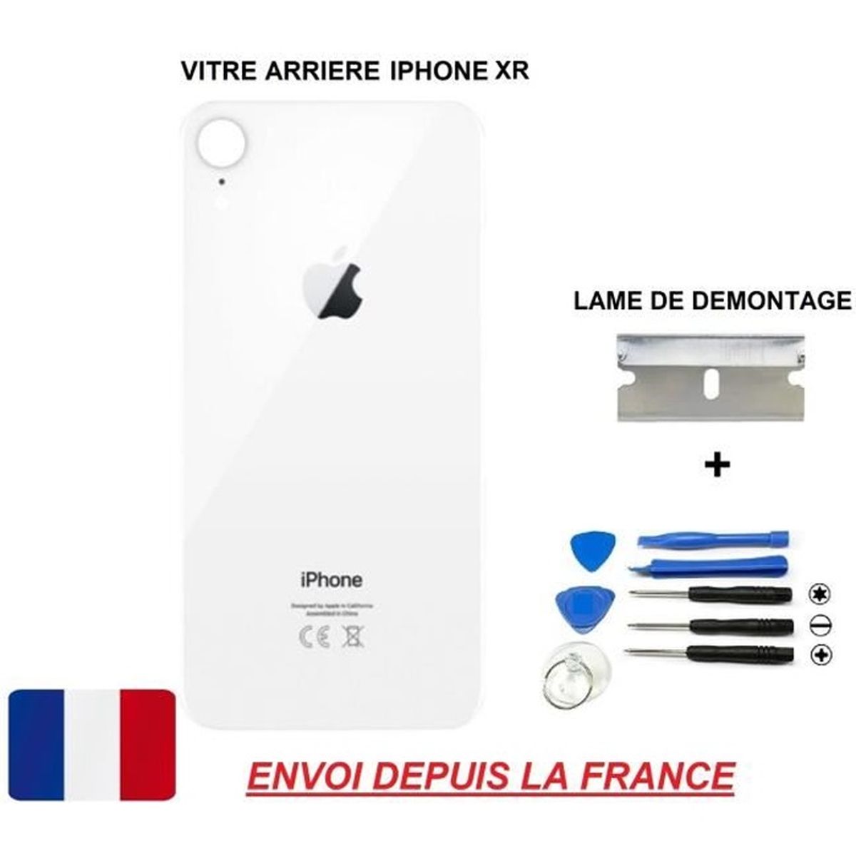 Vitre Arrière Blanc Pour Iphone XR – Rep Ton Phone