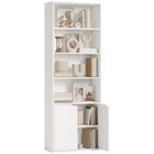 Bibliothèque - HOMCOM - 4 compartiments - meuble de rangement livres - 59x29x180 cm - Blanc