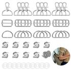 AIPAIDE Mousqueton Sac à Main, 40Pcs Boucle en Métal Tri-Glide, Anneaux en Forme de D, Couture Accessoires Mercerie Mousqueton