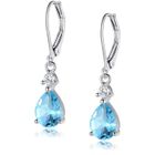 U7 Boucles doreilles dormeuses en argent sterling avec topaze bleue en forme de goutte pendants hypoallergniques pour femmes et[291]