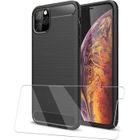 HOOXSPEED Coque iPhone 11 Pro Max + [1 Pièces] iPhone 11 Pro Max Verre Trempé Film de Protection Ecran Protecteur Housse Etui Silicone -d87