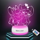 KENLUMO Veilleuse Stitch Lampe de nuit Noël Enfant Cadeau Stitch Angel Lampe de chevet télécommande Touchez pour changer de couleur