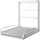ROBA Table à Langer Murale Pliante avec Matelas à Langer Imperméable et Étagères Intégrées - Facile à Installer - Bois Blanc
