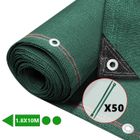 VOUNOT® Brise vue occultant en HDPE 230g/m² 1.8x10m avec attaches de fixation vert