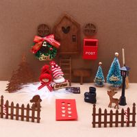 Kit Porte Lutin de Noël, Lutin Farceur de Noel Kit, Lutin de Noel Accessoires avec Couronne de Noel, Mini Sapin de Noel