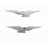 argent - Autocollant aigle étanche 3D, étiquette drapeau de Moto Guzzi italie, 2 couleurs, or argent