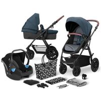 Poussette combinée Kinderkraft XMOOV - jusqu'à 22 kg - Bleu