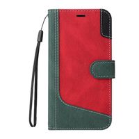 Housse téléphone Portable pour Huawei Mate 20 lite 6.3" - étui Housse à Rabat - (Vert+Rouge+Noir) Conception d'épissage