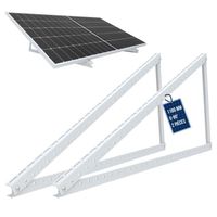 NuaSol Support pour panneau solaire jusqu'à 118 cm | Toit plat PV | Réglable de 0 à 90 ° | Aluminium | Matériel de montage |