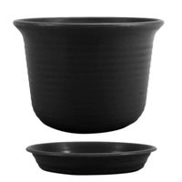 Pots de Plantes à Fleurs en Plastique - ROKOO - CM11961 - Noir - Rond - Pots de semis