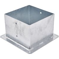 TRIBECCO® Douille à visser pour poteaux carrés en bois galvanisé à chaud (200 x 200 mm) - Douille de sol - Support de clôture - Doui