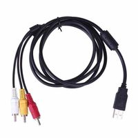 CS-06338-Câble USB 1.5 mâle vers RCA mâle de 2.0 M. câble de couverture Audio vidéo stéréo. adaptateur de télévision. câble AV A-V
