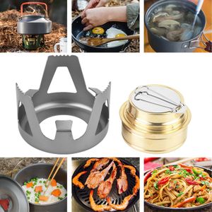 Mini Poêle De Camping à Alcool En Inox - Réchaud Compact Pour Randonnée Et Voyage - 7,8 Cm