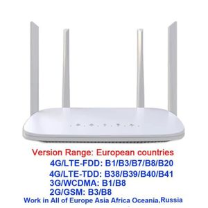 MODEM - ROUTEUR Version en Europe - Modem réseau sans fil IMEI CPE, carte EpiCard, routeur, point d'accès Wifi 4G, 32 utilisa