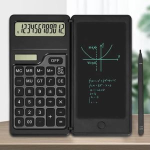 CALCULATRICE Calculatrice scientifique pliante avec écran LCD de 6 pouces, tablette d'écriture, portable, muet, solaire,