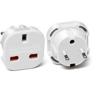 ADAPTATEUR DE VOYAGE Adaptateur Prise Anglaise Vers France Lot De 2 Bla