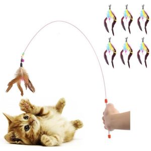 CANNE À PÊCHE Canne à pêche de jeu pour chat de-Avec clochette-J