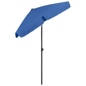 PARASOL Parasol de plage Bleu azuré 180x120 cm - Viesurchoix - Anti-ultraviolet et vent fort