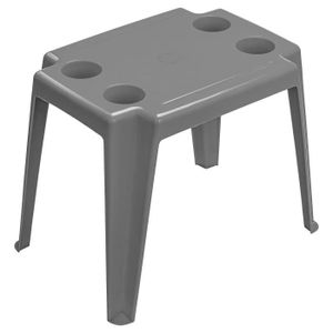 TABLE DE CAMPING Table de jardin en plastique, 40x59x45 cm, gris, t