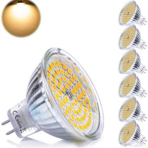 AMPOULE - LED AuTech® Lot de 6 Ampoules LED MR16 GU53 12V Blanc 