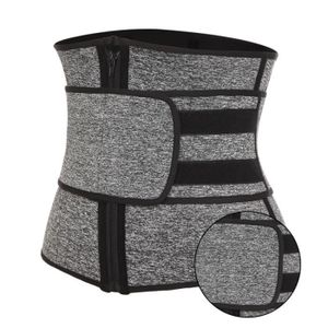 CEINTURE DE SUDATION Bustier-corset,Corset de sudation de sauna en néoprène pour femmes, ceinture d'entraînement de fitness et de - Gray-zipper-1 belt