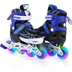 Ceestyle Patins à roulettes, Rollers Quad avec 8 Roues Lumineuses, Patin a Roulette  pour Enfant Fille Garçon, Taille Réglable - Bleu M (EU 33-37) en destockage  et reconditionné chez DealBurn