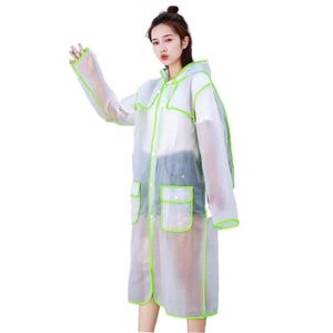 PONCHO Portable Eva Raincoat avec hotte manteau de pluie 