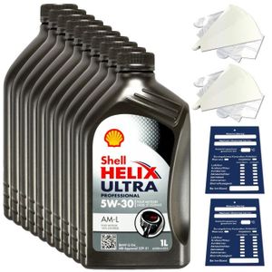 HUILE MOTEUR 10 Litre Original Shell Helix Ultra Prof. AM-L 5W30 Huile 550040555 229.51 Kit