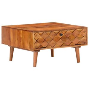TABLE BASSE Table basse - VIDAXL - Vintage - Bois d'acacia - Marron - 68x68x38 cm
