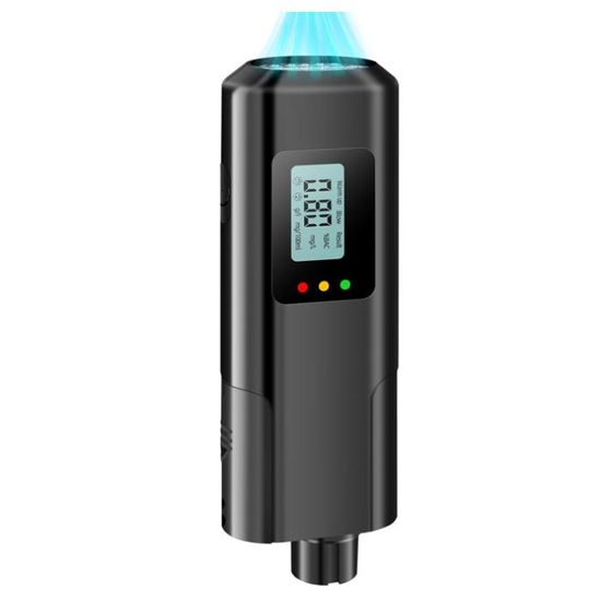 Éthylotest électronique Homologué NF - Alcoomètre Portable écran LCD, 10 Embouts - Pour Contrôle Avant Conduite