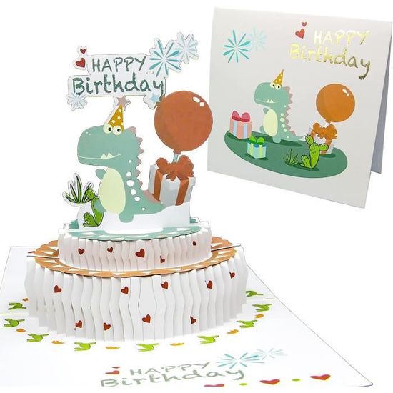 Carte D'anniversaire Carte D'anniversaire Amusante Pop-up 3D Motif