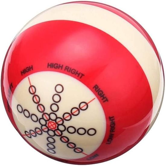 Boule De Billard En Résine – 6 Points Rouges – Entraînement Et Tournoi – Diamètre 5,72 Cm – Poids 175 G