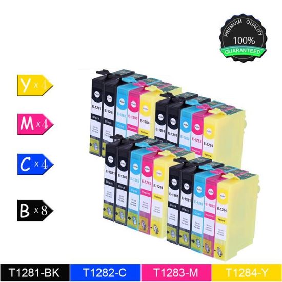20x T1285 Cartouches d'encre pour Epson T1281 T1282 T1283 T1284