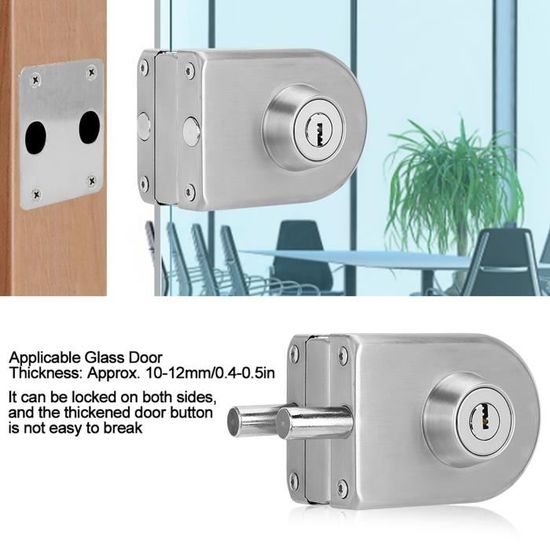 Kit De Fermeture Magnétique Pour Porte En Verre – Épaisseur 5-6 Mm – Uxcell