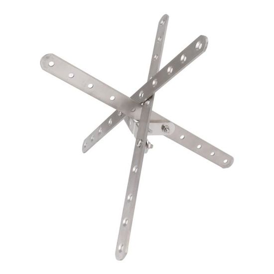 Support De Feu De Camp Pliable En Métal Galvanisé - Antirouille - Argent
