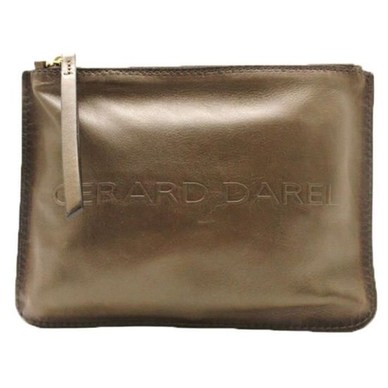Pochette Gerard Darel en cuir pour femme smog Cdiscount Bagagerie Maroquinerie