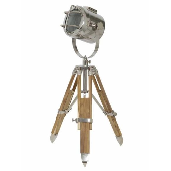 Lampe Trepied John F Projecteur Studio Eclairage De Bureau De Salon Luminaire Design Bois Et Metal Nickel 34x41x74cm Achat Vente Lampe Trepied John F Soldes Sur Cdiscount Des Le 20 Janvier Cdiscount