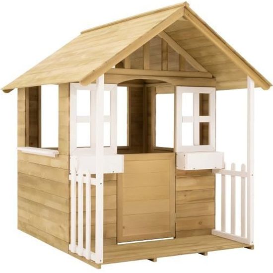 Maisonnette Cabane Enfant Avec Cuisine Et Volets Romarin Marron Tp Toys | La Redoute