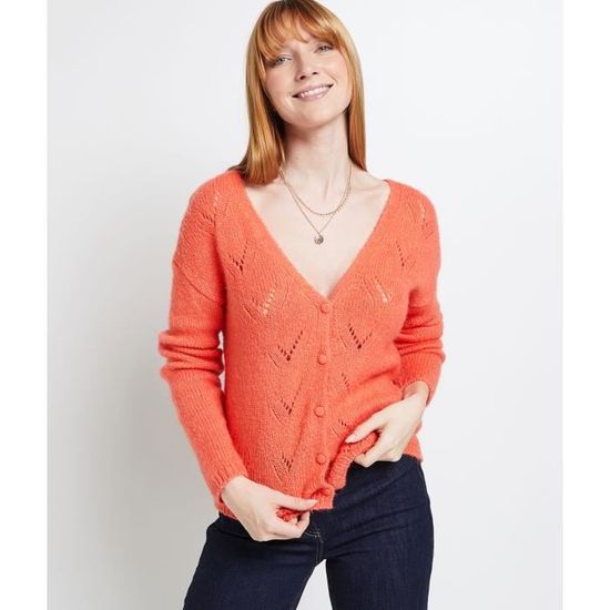 Grain De Malice Femme Grain De Malice Gilet Col V Femme Noir