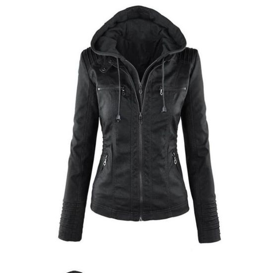 Veste Bomber Gaelle Bonheur Femme - Taille L - Rose Clair Fausse Fourrure + Noir - Neuf Sans étiquettes